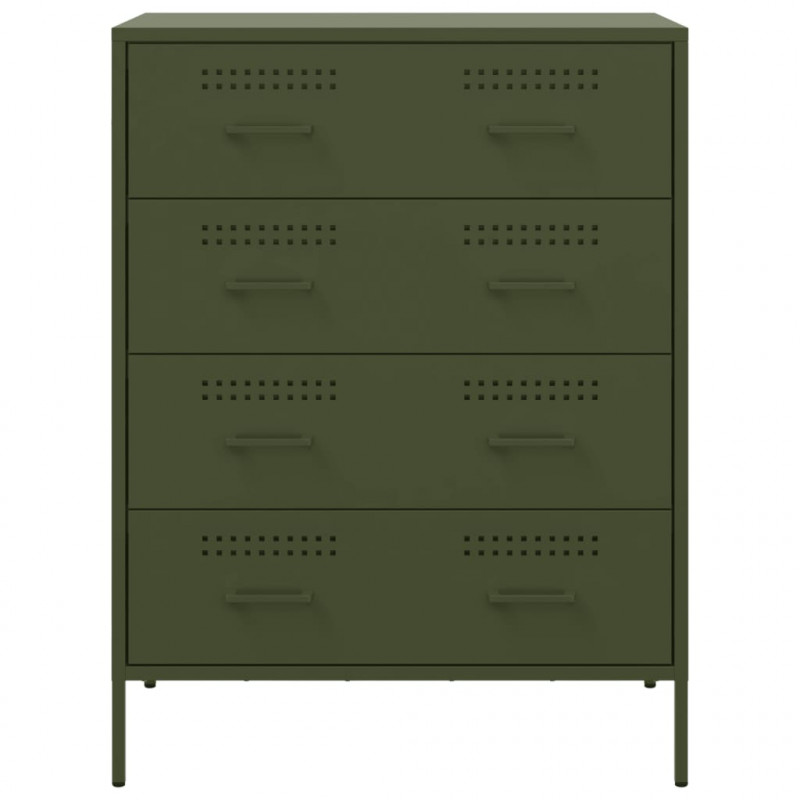 Szafka, oliwkowa, 68x39x89 cm, stal