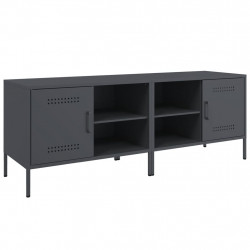 Szafki pod TV, 2 szt., antracytowe, 68x39x50,5 cm, stalowe