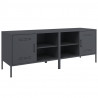 Szafki pod TV, 2 szt., antracytowe, 68x39x50,5 cm, stalowe