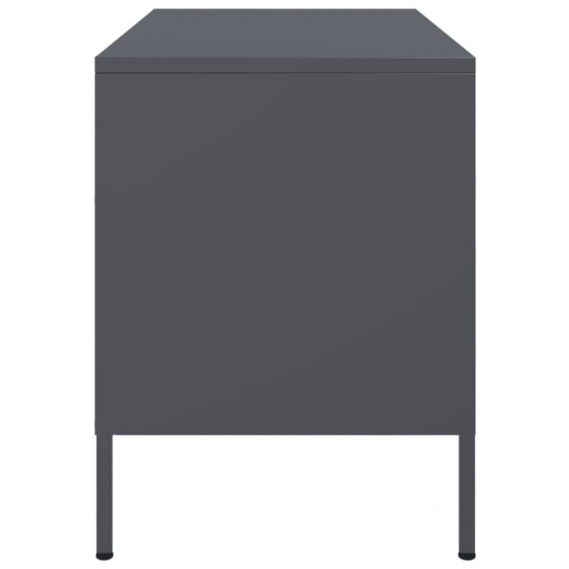 Szafki pod TV, 2 szt., antracytowe, 68x39x50,5 cm, stalowe