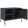 Szafki pod TV, 2 szt., antracytowe, 68x39x50,5 cm, stalowe