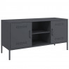 Szafka pod telewizor, antracytowa, 100,5x39x50,5 cm, stalowa