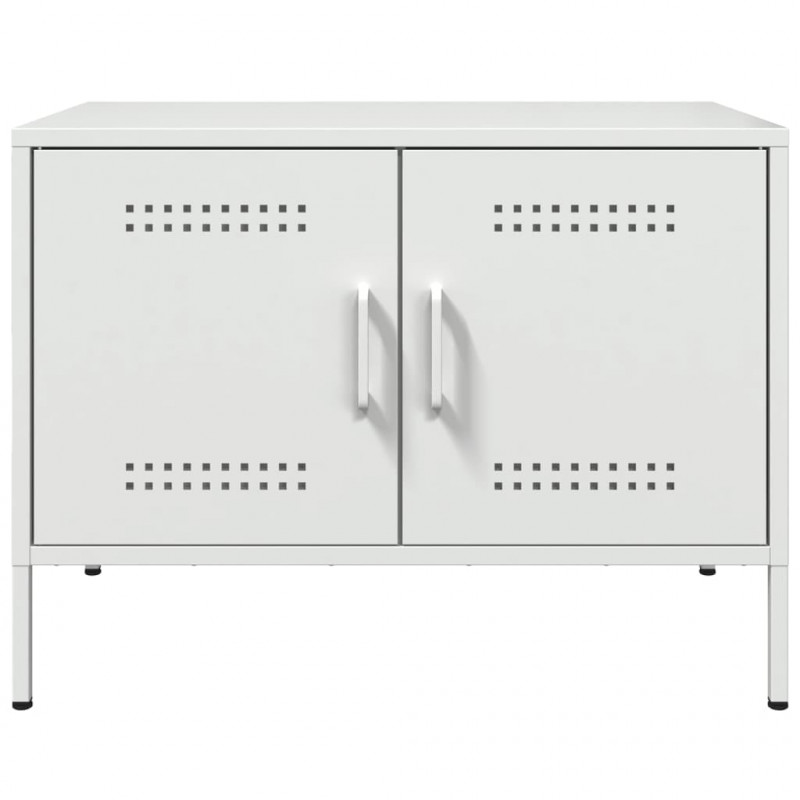 Szafka pod telewizor, biała, 68x39x50,5 cm, stalowa