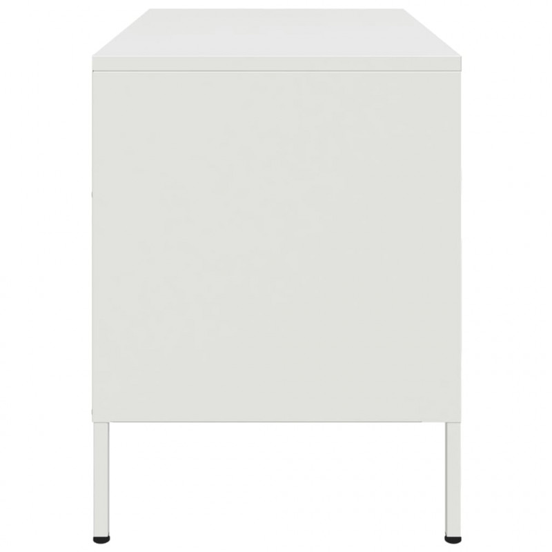 Szafka pod telewizor, biała, 68x39x50,5 cm, stalowa