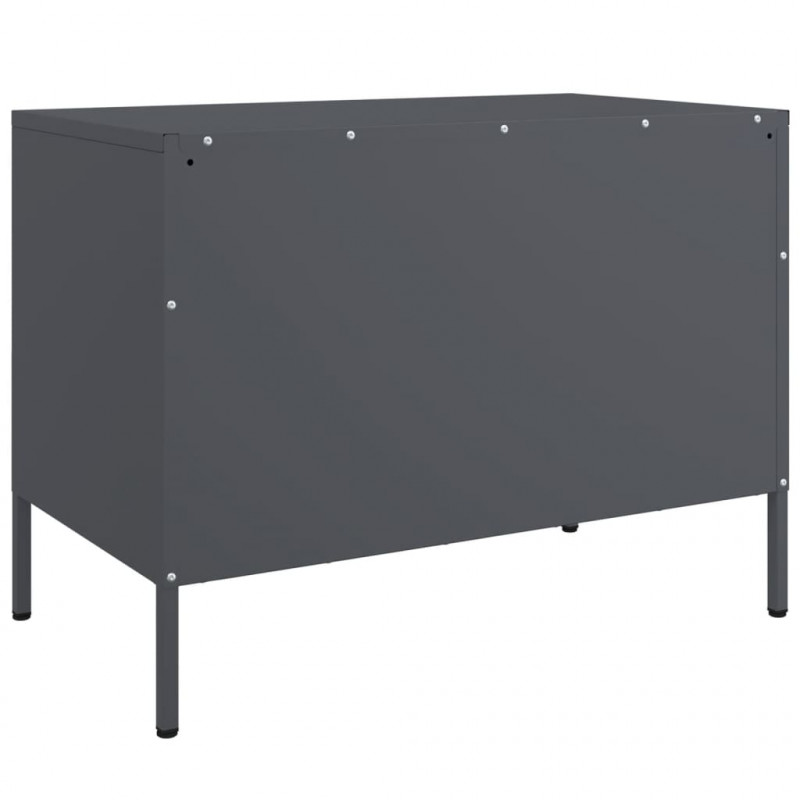 Szafka RTV, antracytowa, 68x39x50,5 cm, stalowa