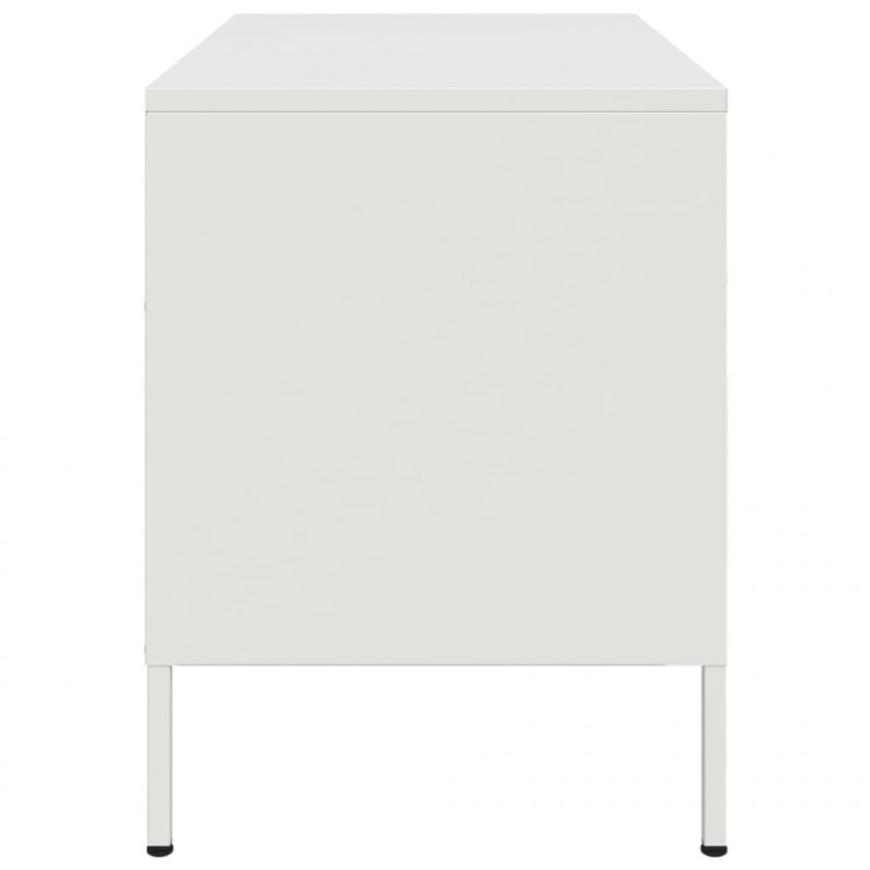 Szafki pod telewizor, 2 szt., białe, 68x39x50,5 cm, stalowe