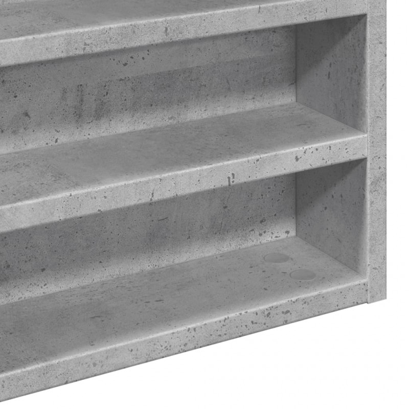 Witryna, szarość betonu, 60x8,5x58 cm, materiał drewnopochodny