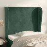 Zagłówek uszak, ciemnozielony, 93x23x118/128 cm, aksamit