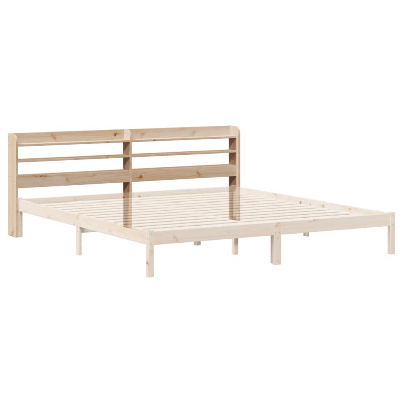 Wezgłowie do łóżka, z półkami, 180 cm, lite drewno sosnowe