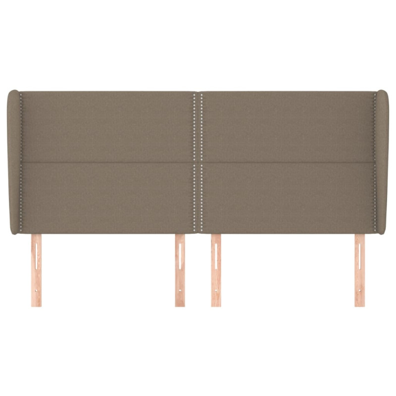 Zagłówek uszak, taupe, 163x23x118/128 cm, tkanina