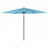 Parasol ogrodowy na stalowym słupku, niebieski, 288x288x225 cm