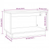 Szafka pod telewizor, 60x35x35 cm, lite drewno sosnowe