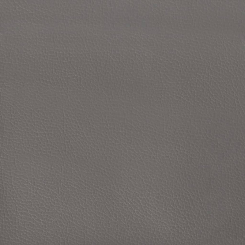 Zagłówek uszak, szary, 93x23x118/128 cm, sztuczna skóra
