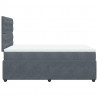 Łóżko kontynentalne z materacem, ciemnoszare, 120x200cm aksamit