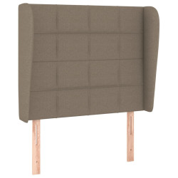 Zagłówek uszak, taupe, 93x23x118/128 cm, tkanina