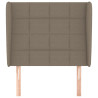 Zagłówek uszak, taupe, 93x23x118/128 cm, tkanina