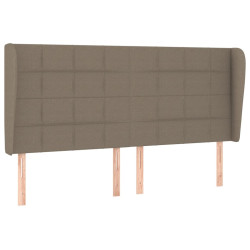 Zagłówek uszak, taupe, 203x23x118/128 cm, tkanina