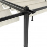 Altana ogrodowa ze zwijanym dachem, kremowa, 3x6 m, aluminium
