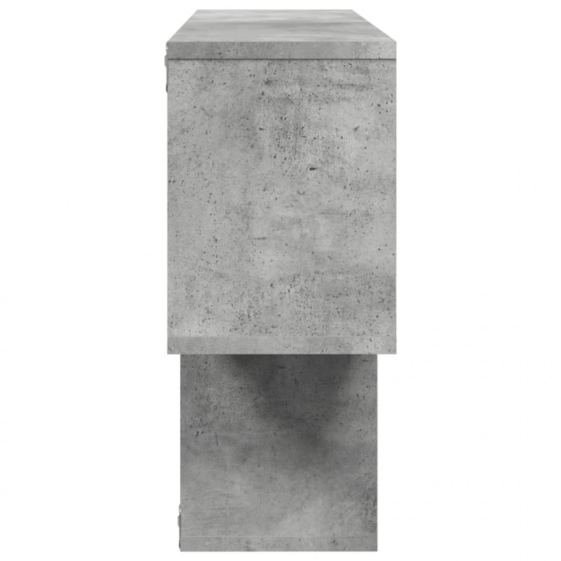 Półka ścienna, szarość betonu, 100x20x53 cm