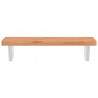 Półka ścienna pod umywalkę, stal i lite drewno bukowe