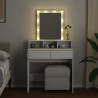Toaletka z LED, biała, 80x41x144,5 cm