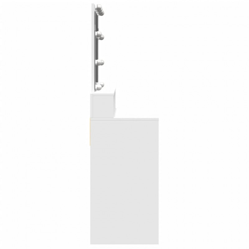 Toaletka z LED, biała, 80x41x144,5 cm
