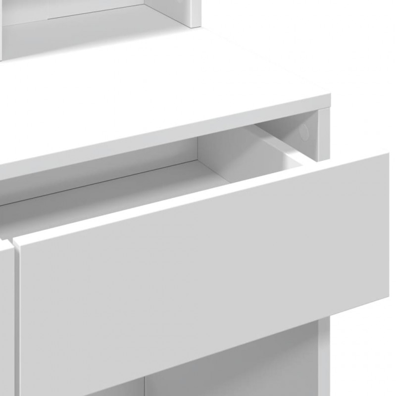 Toaletka z LED, biała, 80x41x144,5 cm