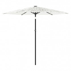 Parasol ogrodowy na stalowym słupku, biały, 268x268x226 cm