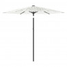 Parasol ogrodowy na stalowym słupku, biały, 268x268x226 cm