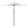 Parasol ogrodowy na stalowym słupku, biały, 268x268x226 cm
