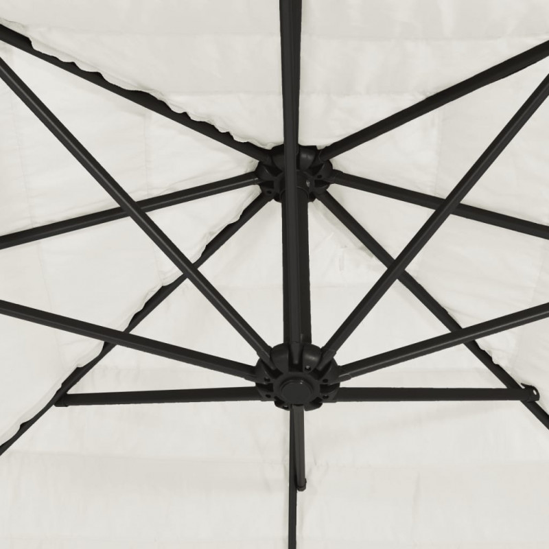 Parasol ogrodowy na stalowym słupku, biały, 268x268x226 cm