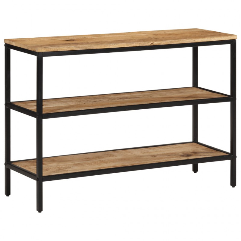 Stolik konsolowy, 100x35x70 cm, surowe lite drewno mango