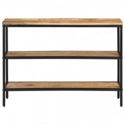 Stolik konsolowy, 100x35x70 cm, surowe lite drewno mango