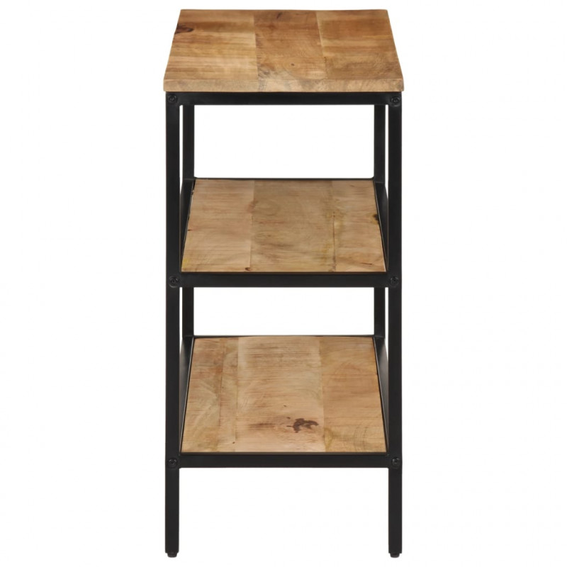 Stolik konsolowy, 100x35x70 cm, surowe lite drewno mango