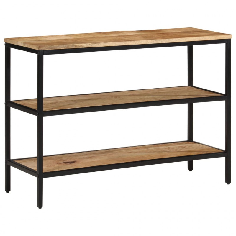 Stolik konsolowy, 100x35x70 cm, surowe lite drewno mango