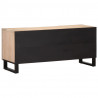 Szafka pod telewizor, biała, 105x34x46 cm, lite drewno mango