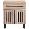 Szafka nocna, 50x34x60 cm, lite surowe drewno mango