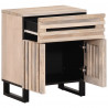 Szafka nocna, 50x34x60 cm, lite surowe drewno mango