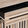Szafka nocna, 50x34x60 cm, lite surowe drewno mango