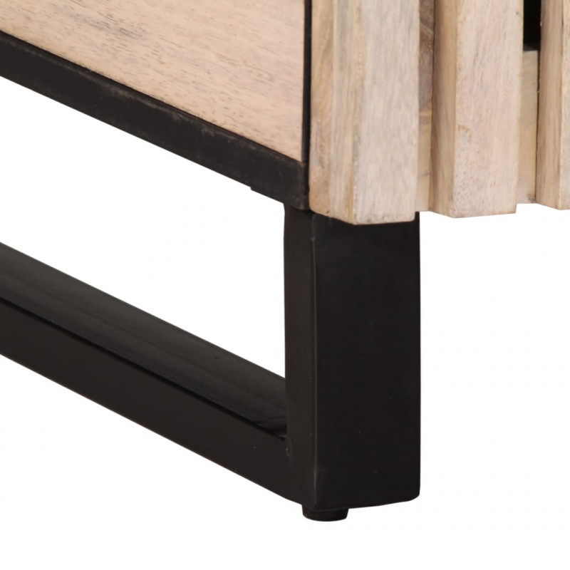 Szafka nocna, 50x34x60 cm, lite surowe drewno mango