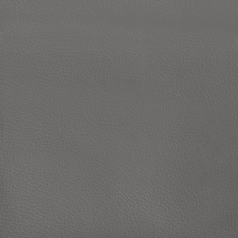 Zagłówek uszak, szary, 93x23x118/128 cm, sztuczna skóra
