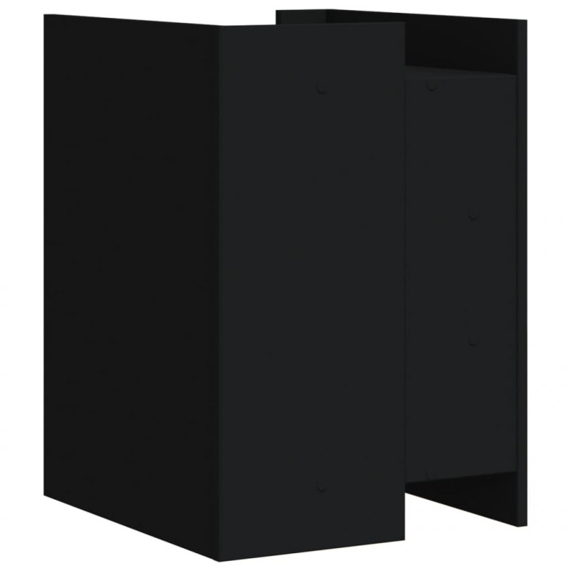 Szafka nocna, czarna, 45x50x65 cm, materiał drewnopochodny