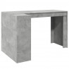 Biurko, szarość betonu 123,5x73,5x75 cm materiał drewnopochodny
