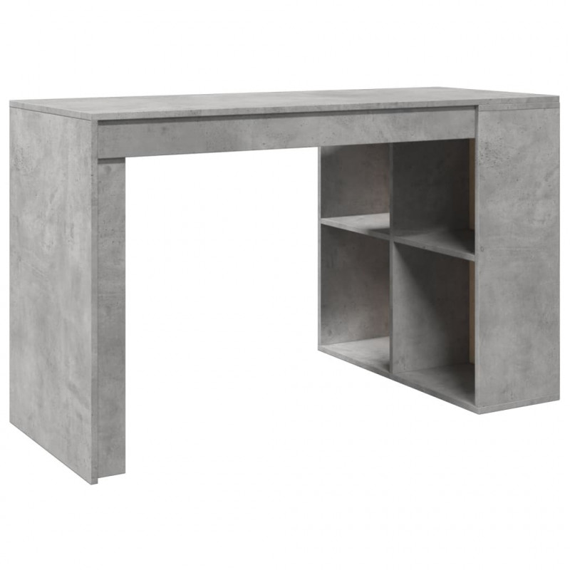 Biurko, szarość betonu 123,5x73,5x75 cm materiał drewnopochodny