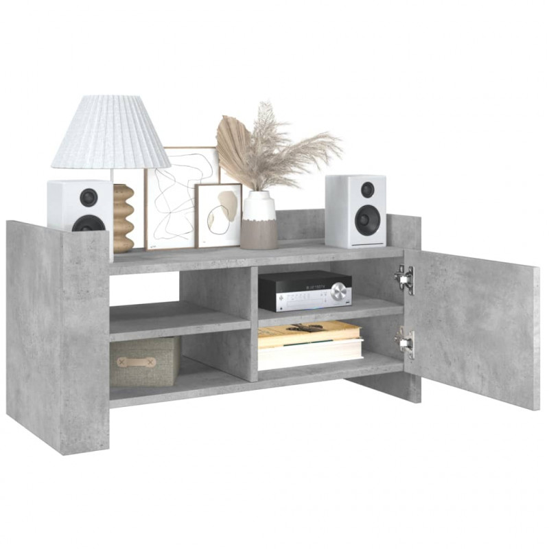 Szafka pod TV, szarość betonu, 80x35x40 cm