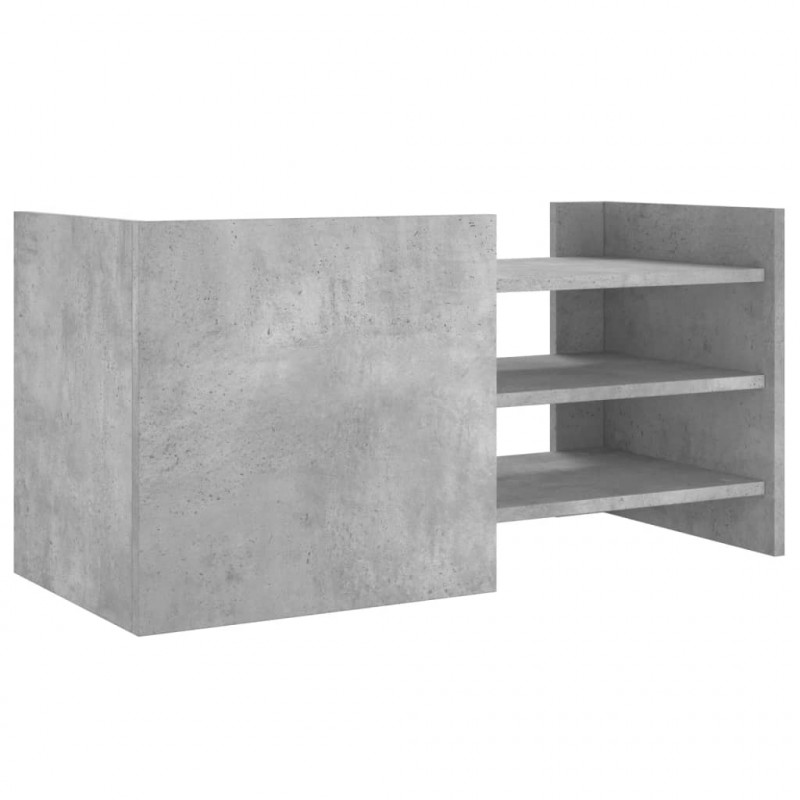 Szafka pod TV, szarość betonu, 80x35x40 cm