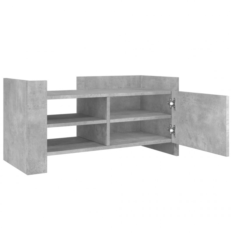 Szafka pod TV, szarość betonu, 80x35x40 cm