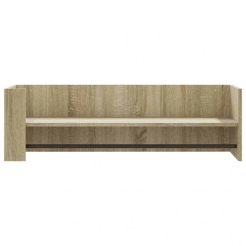 Półka ścienna, dąb sonoma, 100x35x30,5 cm