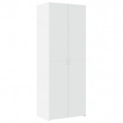 Wysoka szafka, biała, 70x42,5x185 cm, materiał drewnopochodny
