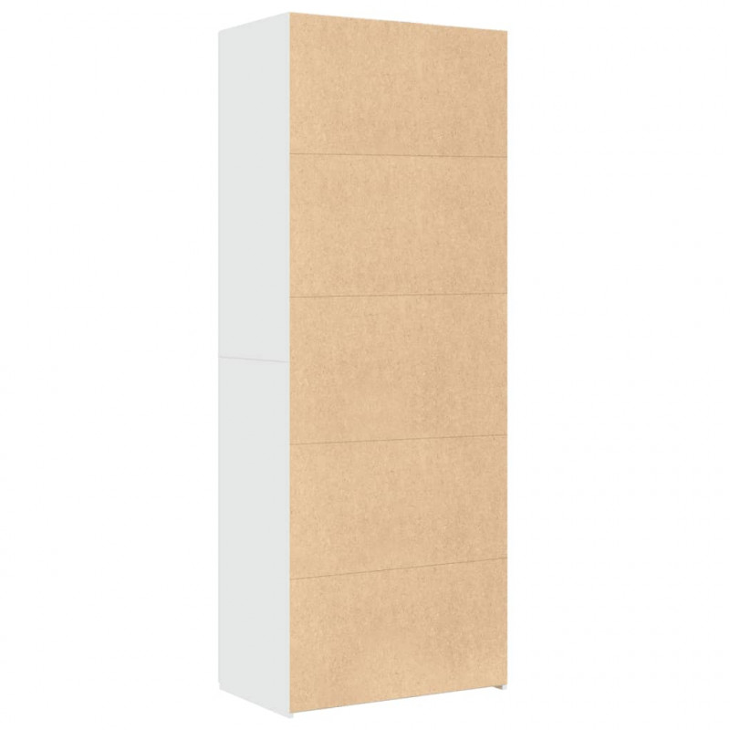 Wysoka szafka, biała, 70x42,5x185 cm, materiał drewnopochodny
